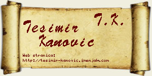 Tešimir Kanović vizit kartica